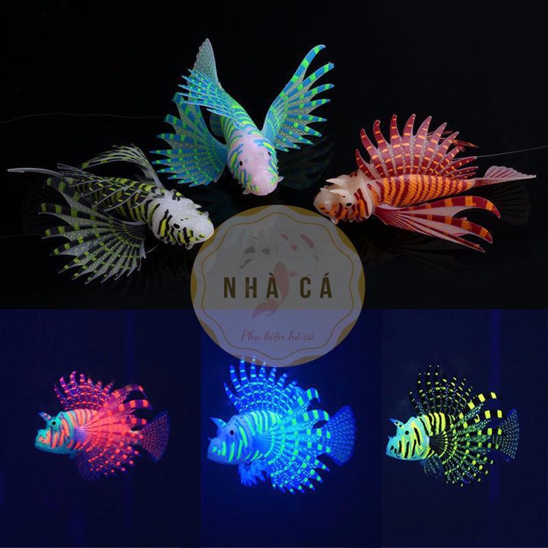 ĐỒ CHƠI HÌNH CÁ SILICON CẦU VỒNG DẠ QUANG - TRANG TRÍ HỒ CÁ – THỦY SINH