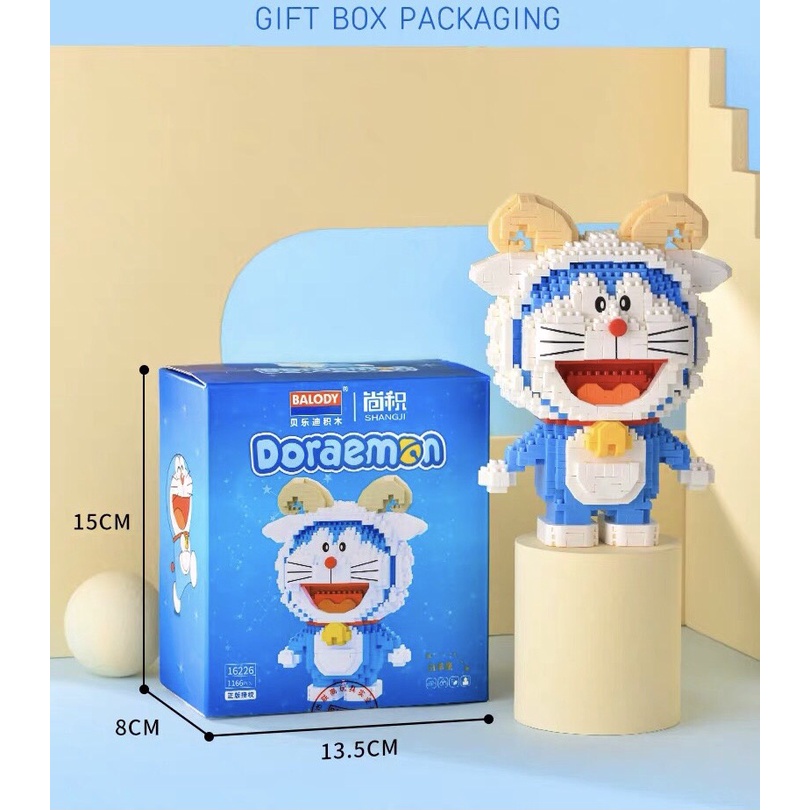 Bộ đồ chơi lắp ráp ghép hình Doraemon - Mô hình 3D BALODY cung hoàng đạo, đồ decor trang trí, mô hình quà tặng