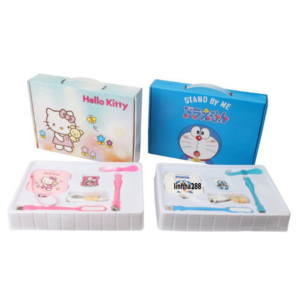 5 Psc/set Pin Sạc Dự Phòng Hello Pin Sạc Dự Phòng Hình Ảnh Hoạt Hình Kitty Đô rê mon