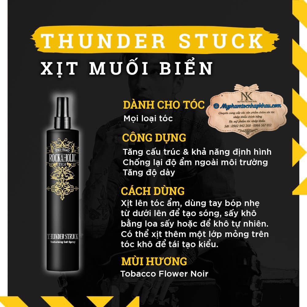 Xịt muối biển Tigi Bed Head Thunder Struck Rockaholic 250ml