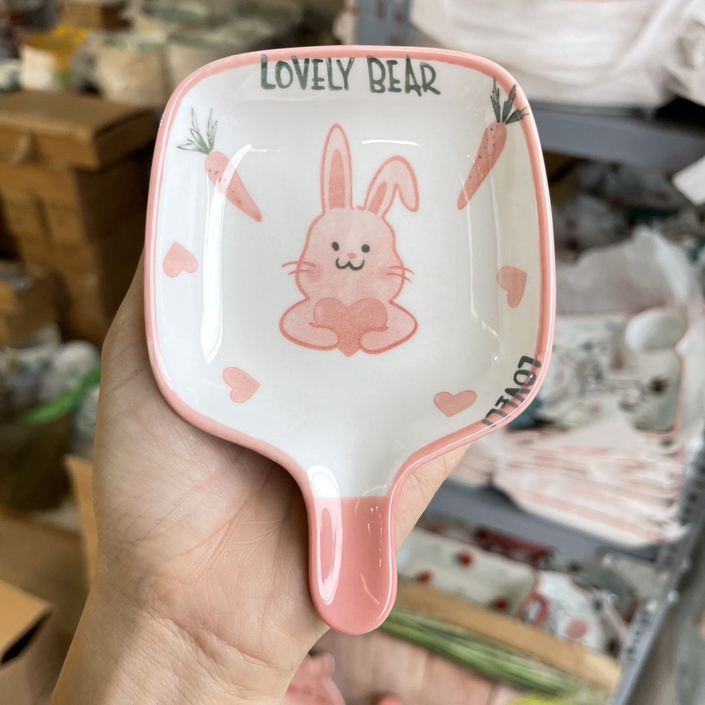 Bát Ăn Cơm 🥣 Bộ Bát Đĩa Sứ Mầu Hồng 🥣 Decor Chén Dĩa Dễ Thương Cute Cao Cấp B93