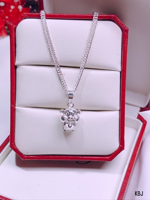 Dây chuyền bạc ta mặt chuột cho Bé Yêu DCB0704