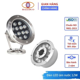 Đèn LED âm nước 12W HALEDCO chiếu hồ cá, đài phun nước nhiều màu