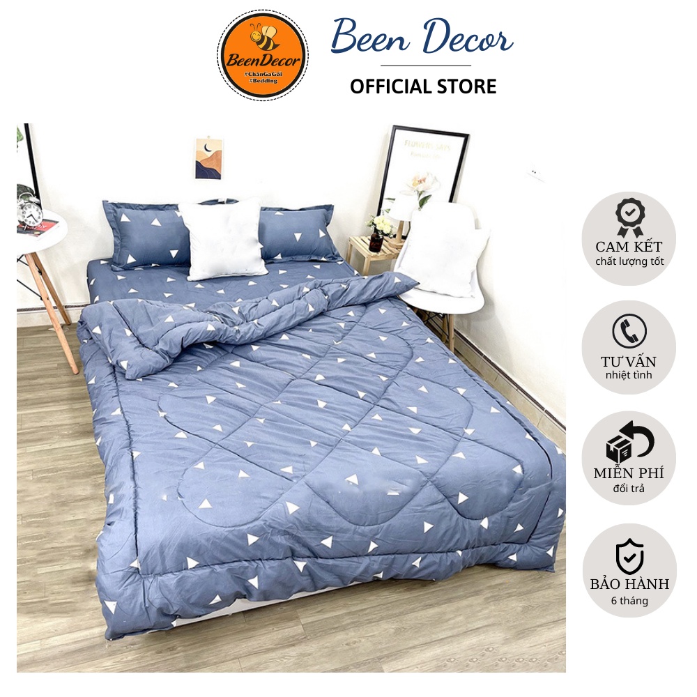 CHĂN PHAO Ga Gối poly cotton [Loại Đẹp] [ 1 Chăn phao + 1 Ga chun + 2 Vỏ gối nằm + 1 Vỏ gối ôm ]