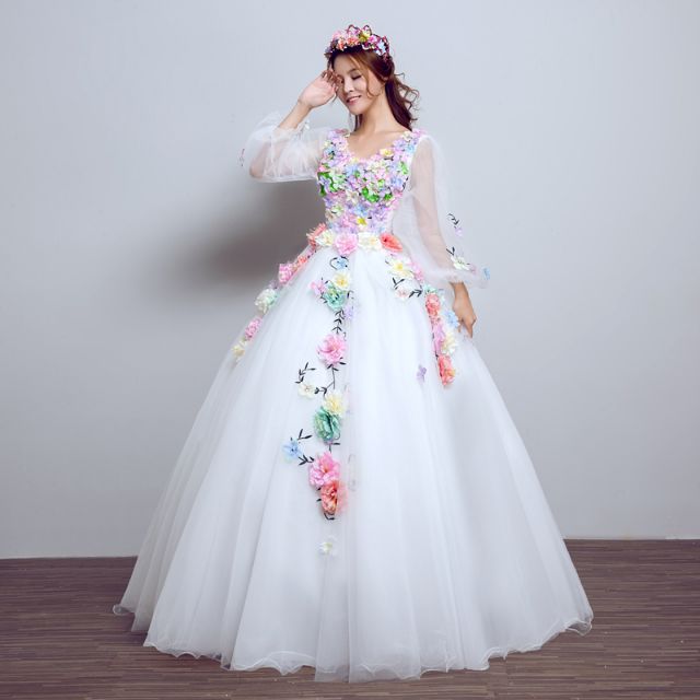 HÀNG ORDER NHẬP KHẨU 2 - 3 TUẦN - Đầm hoa dạ hội thanh lịch - Chát ib với shop trc khi đặt hàng