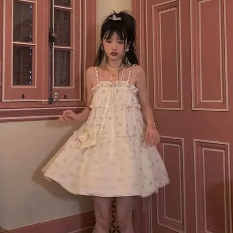 Đầm Nữ In Hoa Phong Cách Nhật Bản Xinh Xắn