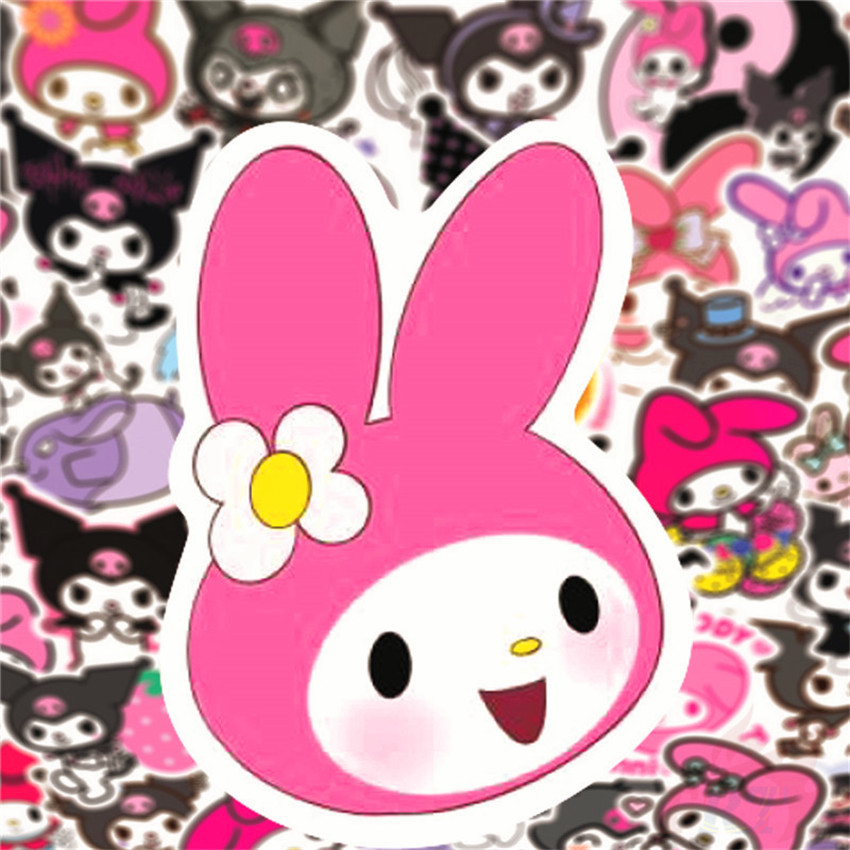 ❉ My Melody &amp; Kuromi Series 01 - Sanrio Stickers ❉ 50Pcs/Set Anime DIY Fashion Luggage Laptop Skateboard Decals Doodle Stickers