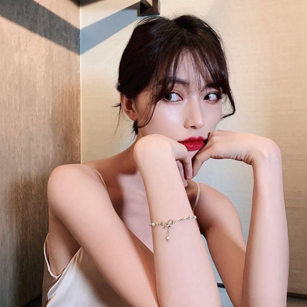 Vòng Tay Hợp Kim Kiểu Dây Xích Có Thể Điều Chỉnh Cho Nữ