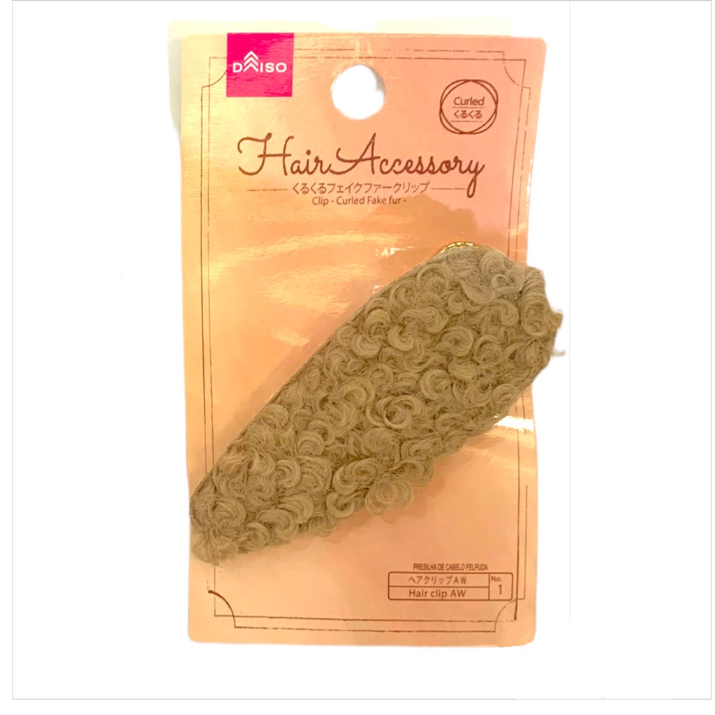 Daiso Kẹp tóc hình tóc xoắn giả số 1