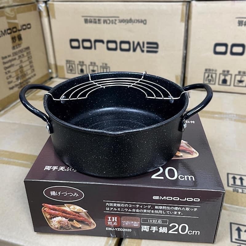Nồi Chiên chống dính Nhật vân đá Size 20cm có khay vỉ ráo mỡ. .ĐTLV
