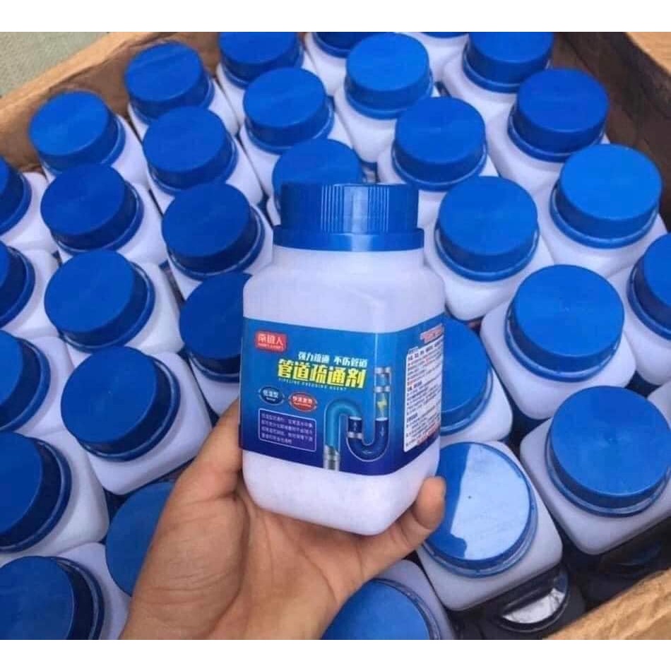 Bột thông cống 260g, hủ thông bồn cầu xanh dương phân hủy cực mạnh, không còn ám ảnh vấn đề nghẹt cống