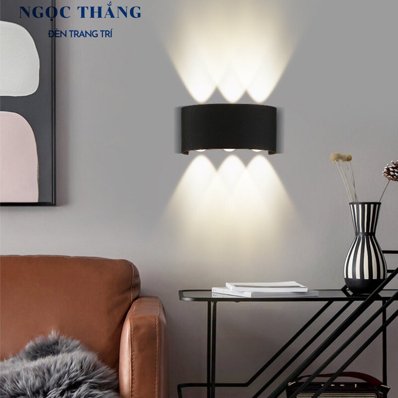 Đèn Led hắt tường treo tường trang trí trong nhà ngoài trời 2 bóng 4 bóng 6 bóng 8 bóng Led 220V VNT624 Ngọc Thắng