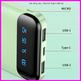 Sạc Dự Phòng Chính Hãng WK 161/163,10000mAh-20000mAh, Màn Hình LED Hiển Thị % Pin (Bảo Hành 12 Tháng)