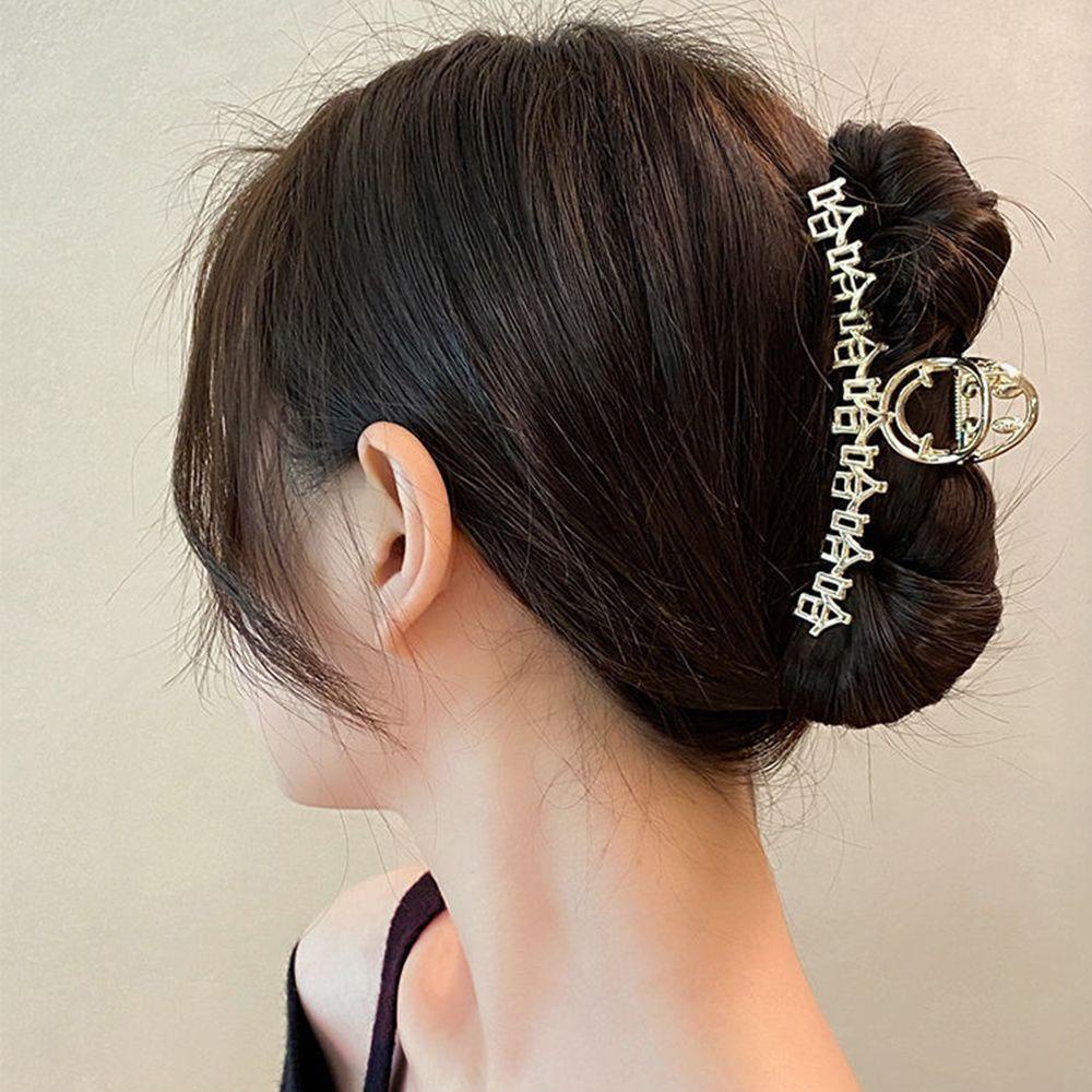 Kẹp Tóc Càng Cua Bằng Hợp Kim Thiết Kế Hình Học Phong Cách Vintage Cho Nữ
