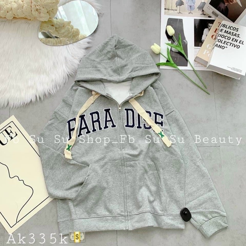 Áo khoác hoodie [CÓ ẢNH THẬT] form rộng áo khác nữ form rộng chất nỉ ngoại cao cấp FARADISS