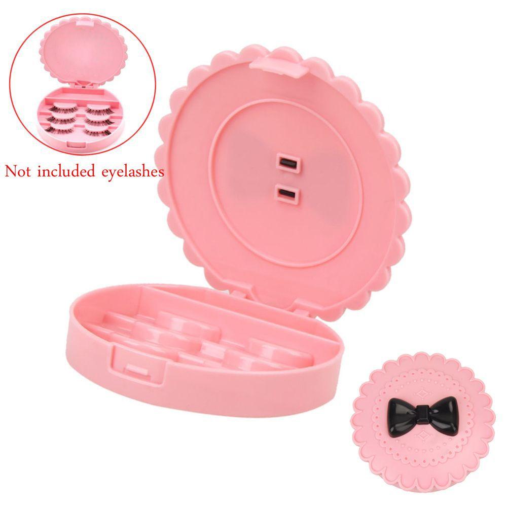 Mih Hộp Đựng Lông Mi Giả Bằng Acrylic Đính Nơ Thời Trang