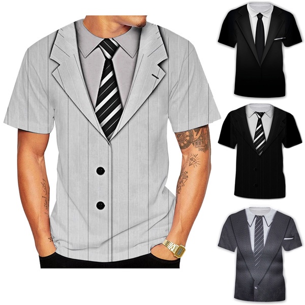 Áo Thun Ngắn Tay In Họa Tiết 3D Thời Trang Mùa Hè Dành Cho Nam