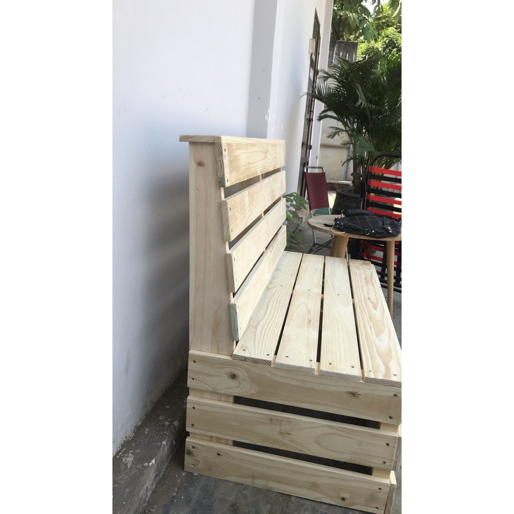 Sofa mini, Ghế Sofa Pallet Gỗ Thông Vintage