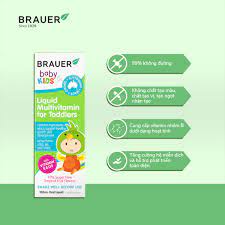 Thương hiệu: Brauer Siro bổ sung Vitamin và khoáng chất Brauer Kids Liquid Growth Support for Kids  Chai 200ml