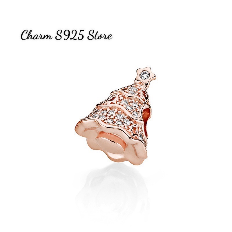 CHARM PAN ALE CÂY THÔNG NOEL ĐÍNH ĐÁ BẠC S925 CAO CẤP