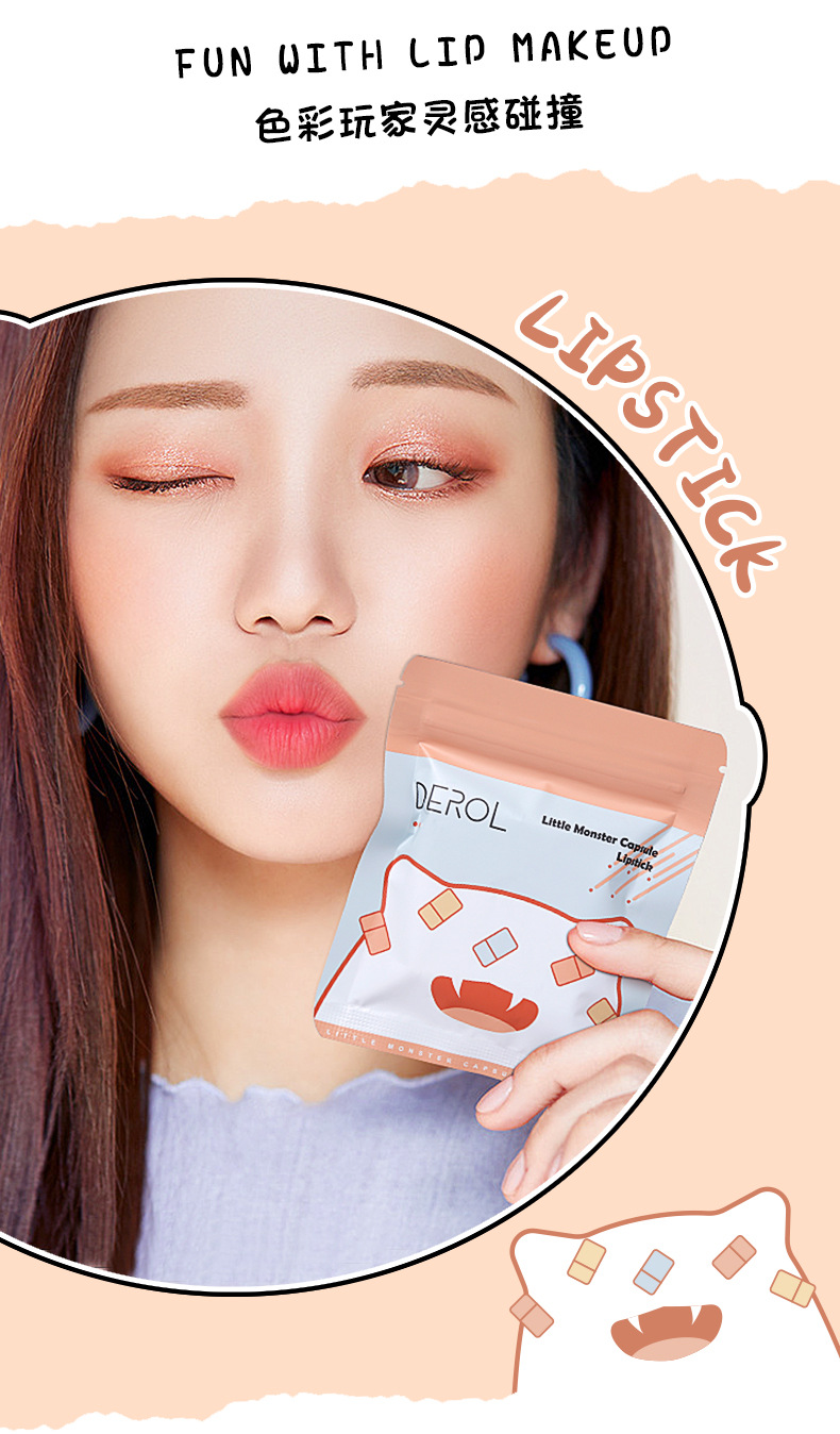 【DEROL】【Gói của 8 màu sắc】Candy Matte Lipstick Son bóng không dính dạng Cup Velvet Matte Lipstick | BigBuy360 - bigbuy360.vn