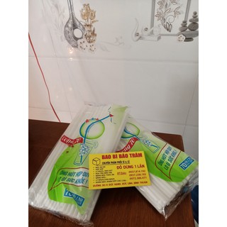 1 bịch 70 Ống hút cong trắng