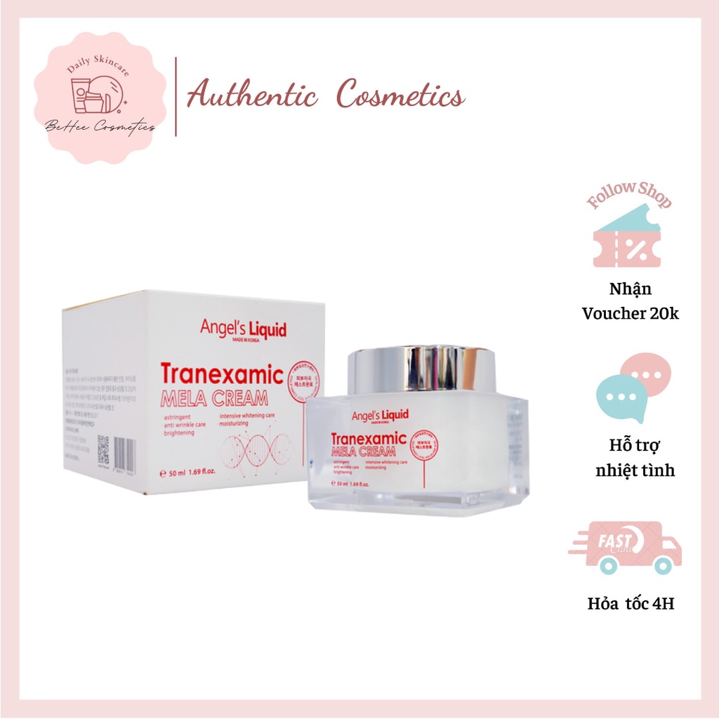 Kem Dưỡng Tranexamic Acid Mờ Nám Chuyên Sâu Angel's Liquid Mela Cream 50ml