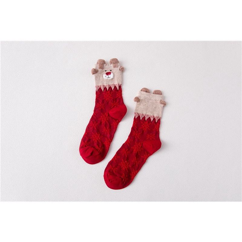 Tất Noel mùa giáng sinh họa tiết chú gấu  - Hàng cao cấp