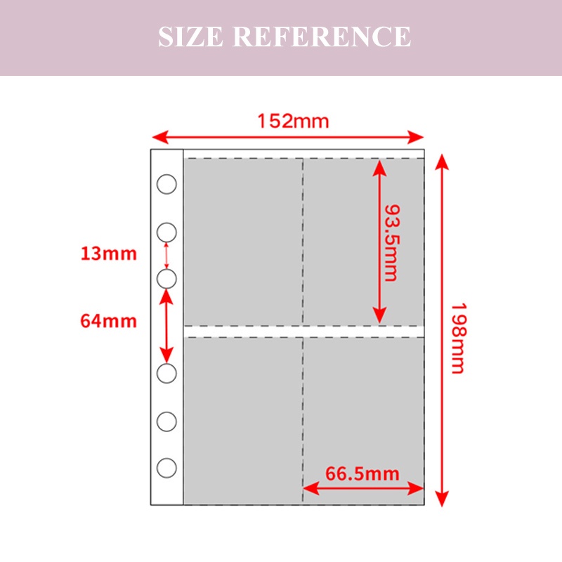 Generic A5 Sleeves Standard A5 4Pockets Back to Back Sleeves