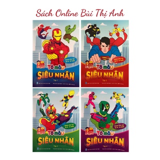 Sách - tô màu siêu nhân tập 1,2,3,4 - bộ 4 cuốn