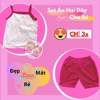 Đồ Bé Gái ❤️ HÀNG ĐẸP ❤️ FREESHIP ❤️ Quần áo bé gái AD1707 ❤️ Cotton ❤️ Mát ❤️ Set Áo Hai Dây Quần Đùi