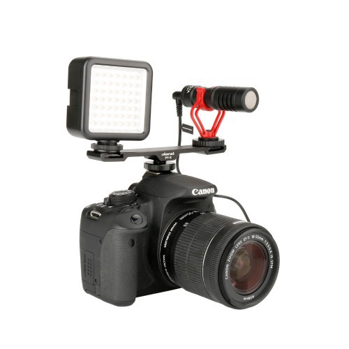 Phụ kiện Vlog - Ngàm mở rộng cho máy ảnh, điện thoại, tay cầm chống rung, Gimbal - Ulanzi Double Cold Shoe PT-2