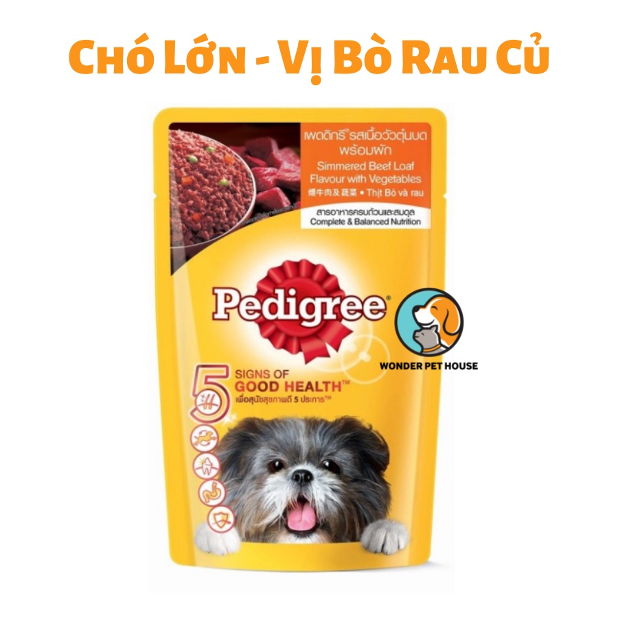 Pate Pedigree cho chó con, chó lớn gói 130g đủ vị thơm ngon bổ dưỡng
