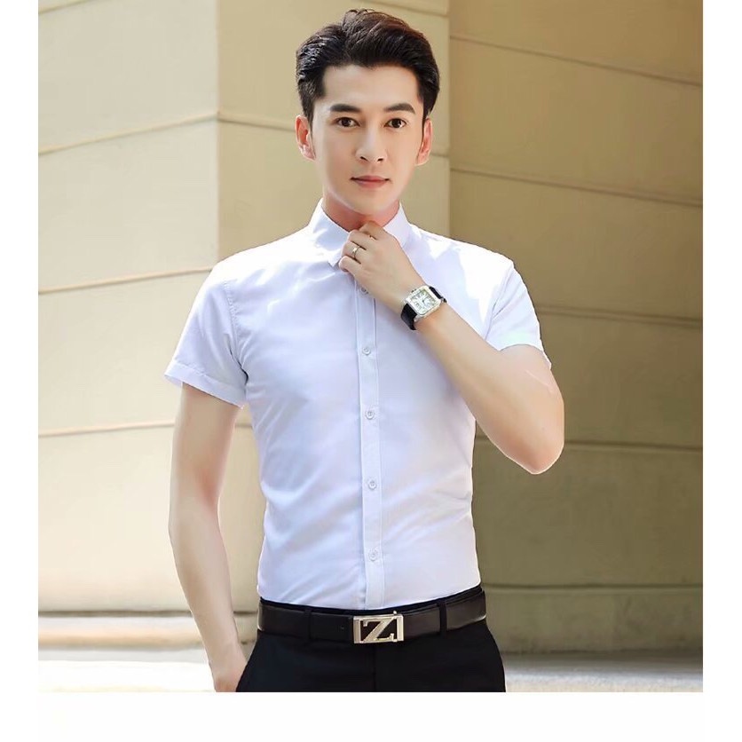 [Mã FAMAYWA2 giảm 10k đơn từ 50k] Áo Sơ Mi Cộc Tay Cao Cấp Hàn Quốc Không Nhăn SMC | BigBuy360 - bigbuy360.vn