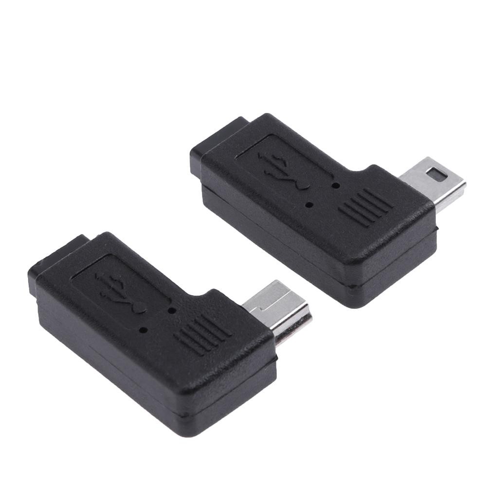 Bộ 2 đầu chuyển đổi Micro USB đầu cái sang Mini USB đầu vuông góc