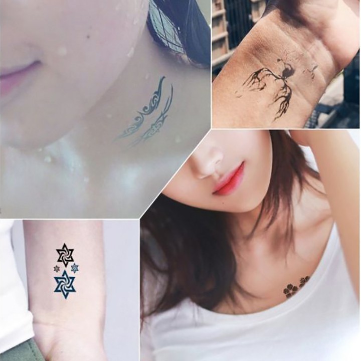 Hình xăm mini nhỏ đẹp dán chân tay lưng tạm thời cho nam nữ xinh cute tattoo nghệ thuật