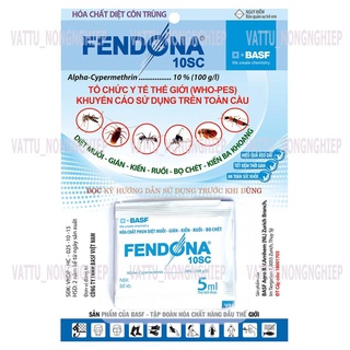Thuốc diệt muỗi, gián, kiến, ruồi, bọ chét, kiến ba khoang - FENDONA 10SC BASF ĐỨC (1 gói/5ml)