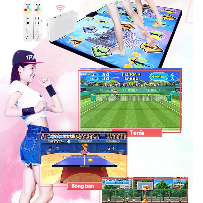 Thảm nhảy audition tại nhà tập nhảy thảm game,chơi game nhảy có dây, kết nối máy tính TV có tay cầm có dây thảm nhảy