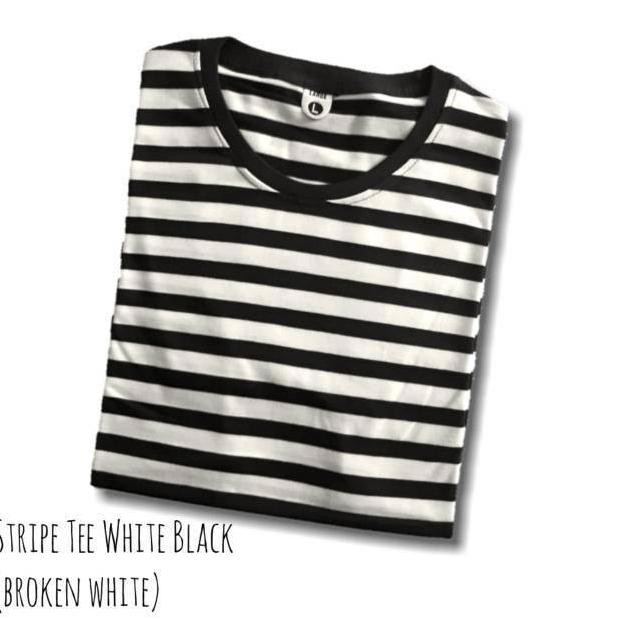 Áo thun kẻ sọc trắng đen chất liệu Cotton 30s✮