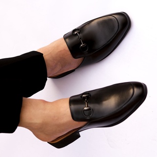 Giày mules nam gs02 da thật , bảo hành 1 năm