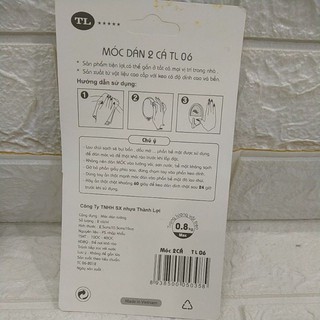 Móc dính tường  2 cá ,com bo 2 cái