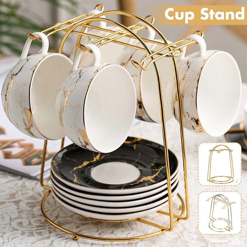 LEISURE Giá Đỡ Úp Ly Ráo Nước Tự Động Bằng Kim Loại Tiện Lợi Dành Cho Nhà Bếp