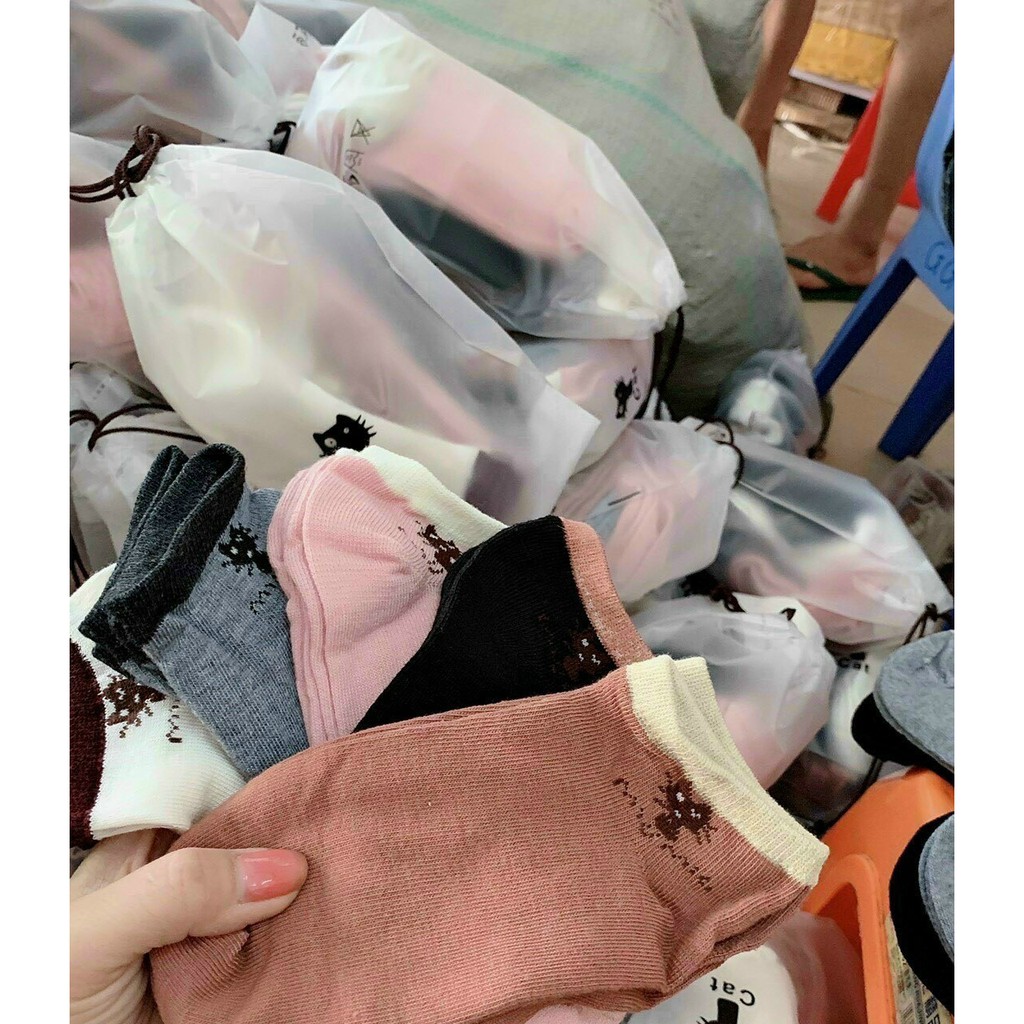 Vớ ngắn- tất ngắn nhiều màu nhiều mẫu siêu xin chất thun cotton 4 chiều co dãn thấm hút mồ hôi tốt