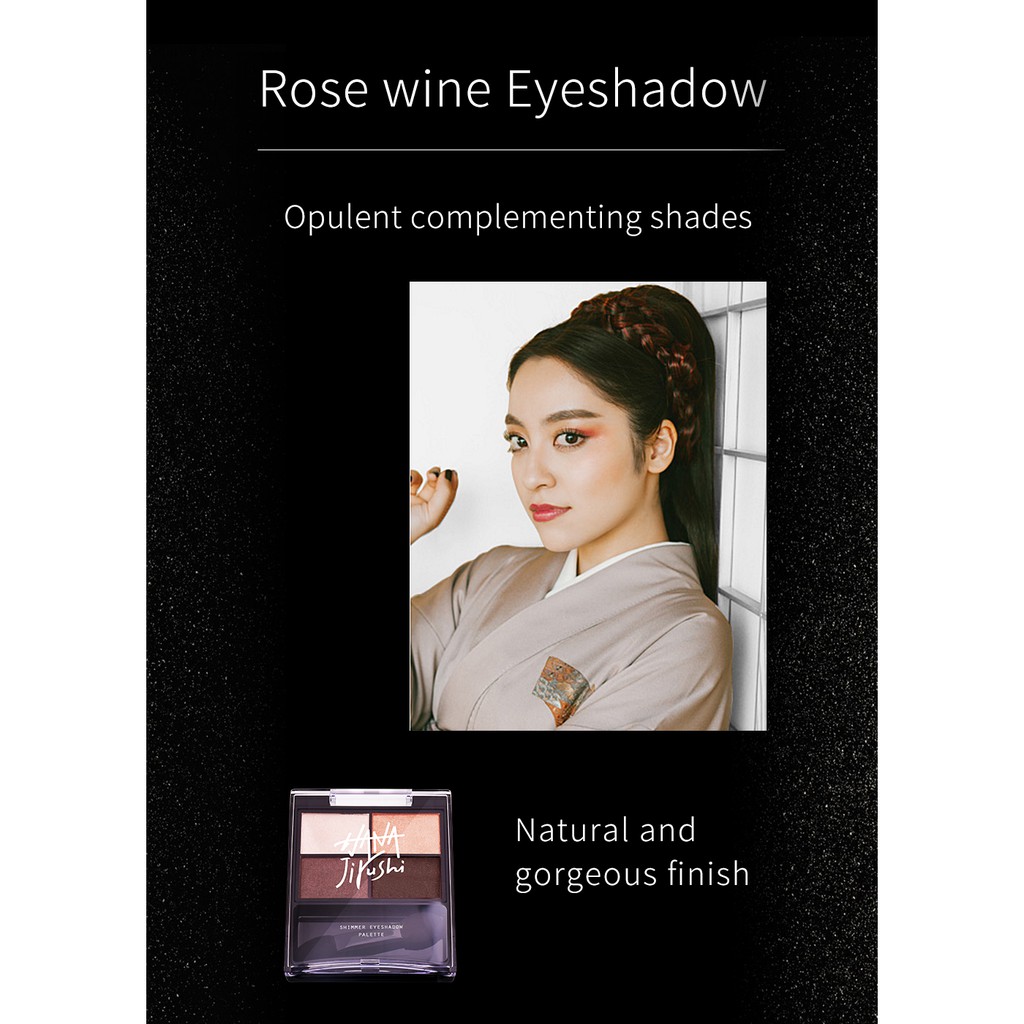 Bảng phấn mắt HANAJIRUSHI tông màu đất/ rượu vang đỏ 5g