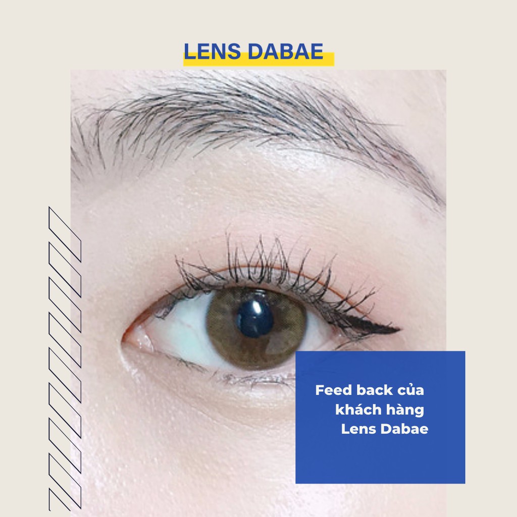 hãng Lensme YOUNG LONG BROWN kính áp tròng  Hàn Quốc lens nâu trà sữa tự nhiên chất liệu hema có độ cận