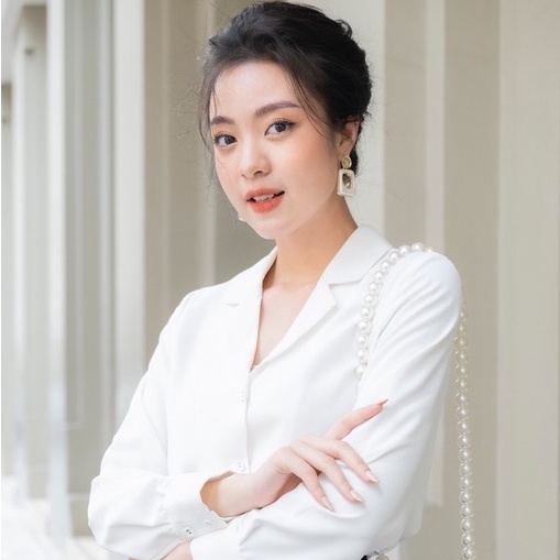 Áo Sơ Mi Nữ Cổ Vest Dài Tay Dáng Công Sở Thời Trang By LEMIA Design - 22A129