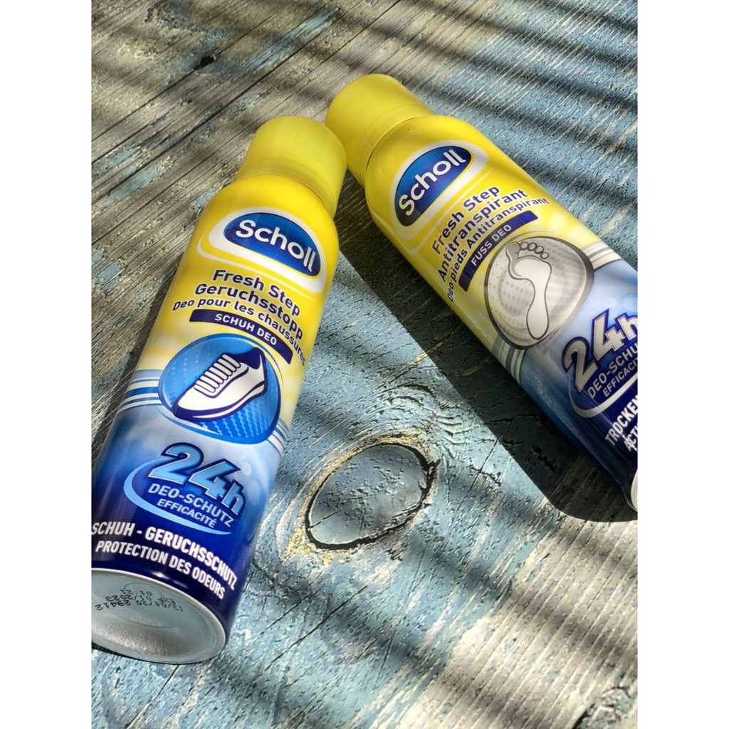 [ Hàng Đức ] Xịt khử mùi hôi chân và xịt khử mùi hôi giày Scholl