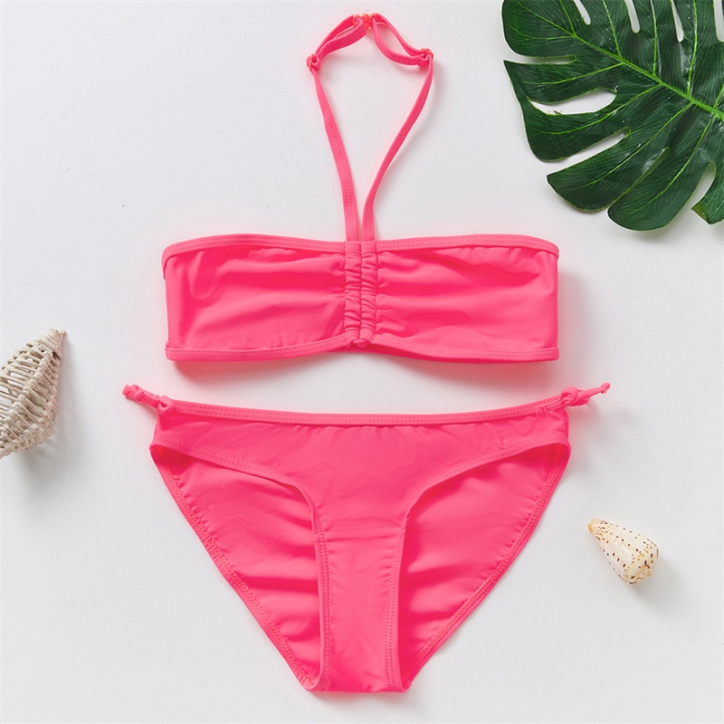 Bộ Đồ Bơi Bikini Mùa Hè Kích Thước Lớn Cho Bé Gái 11-14 Tuổi