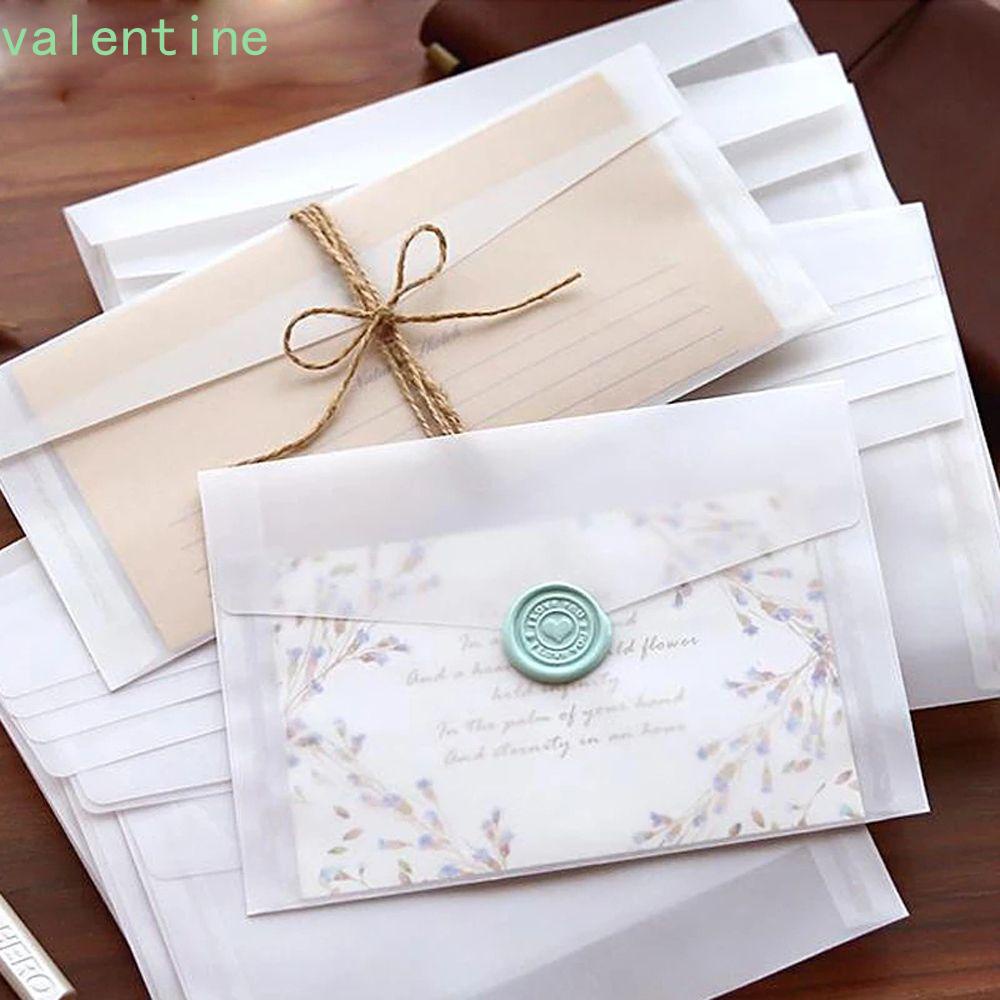 Set 10 Tấm Thiệp AVALENTINE Trong Suốt Phong Cách Cổ Điển