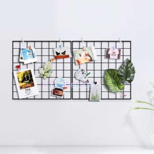 Lưới Decor Trang Trí Phòng - Khung Lưới Sắt Phong Cách Hàn  - KT 35x35cm Sơn Tĩnh Điện Chống Gỉ Sét -Trang Trí Phòng Ngủ